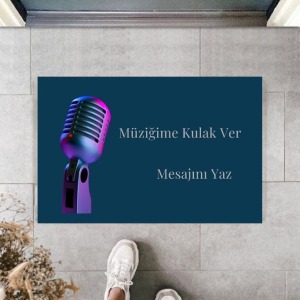 Dijital Baskı Kişiye Özel İç Kapı Dekorasyon Paspas  PS11205