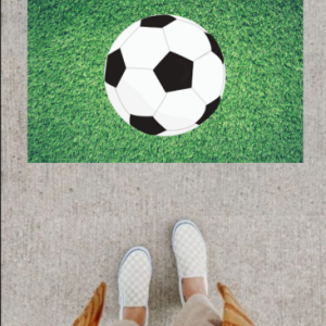 Kapı Önü Paspası Dekoratif Dijital Baskı Futbol Topu P-2346