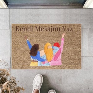 Dijital Baskı Kişiye Özel İç Kapı Dekorasyon Paspas  PS11192