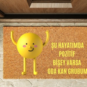 Kapı Önü Paspası Özel Tasarım Koko Model Pozitif PK-1582