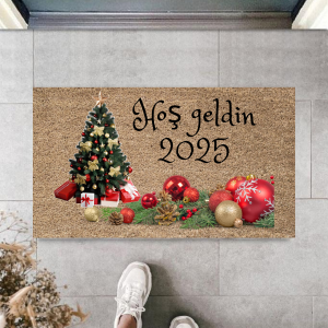 Kapı Önü Paspası Yeni Yıl 2025 Özel Tasarım Model 97