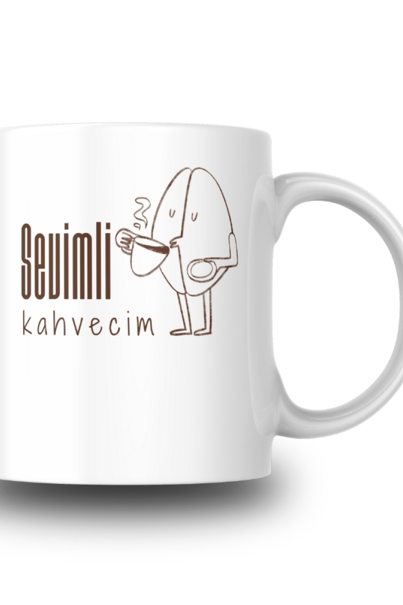 Sevimli Kahvecim Tasarım Seramik 350 Ml Kupa Bardak