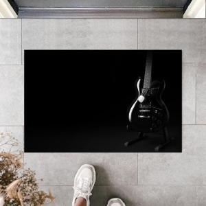 Dijital Elektro Gitar Siyah Kapı Paspası Dış Mekan Paspas K-2117