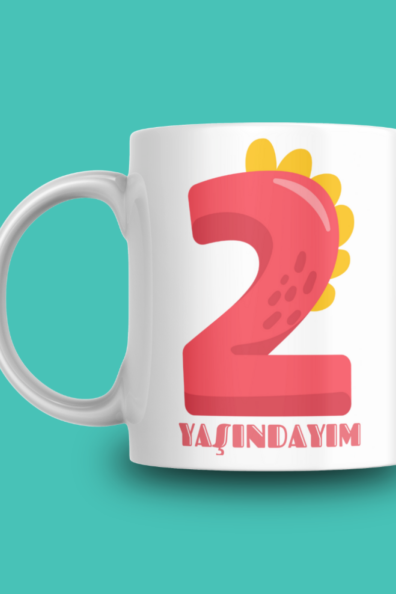 2 Yaşındayım Seramik 350 Ml Kupa Bardak