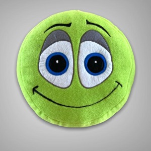 Emoji Yastık Peluş Oyuncak Yeşil  Oyun ve Uyku Arkadaşı