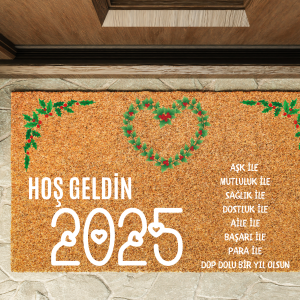 Kapı Önü Paspası Yeni Yıl 2025 Özel Tasarım Koko Model 130