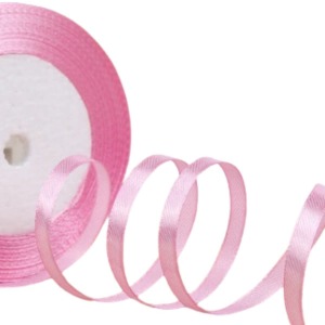 Saten Kurdele 3 cm 10 Metre Toz Pembe