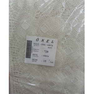 Dantel Polyester Güpür Bant Krem 15 Metre En 6 cm ON-728-KR