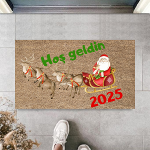Kapı Önü Paspası Yeni Yıl 2025 Özel Tasarım Model 68