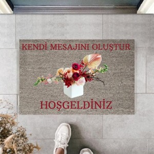 Dijital Baskı Kişiye Özel İç Kapı Dekorasyon Paspas PS11294
