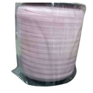 Çamaşır Lastiği Düz 1 cm  1 Metre Açık Pembe