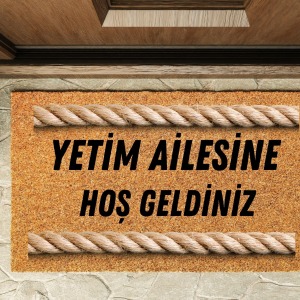 Kapı Önü Paspası Kişiye Özel Yazı Yazılır Koko Model Halat PK-1599