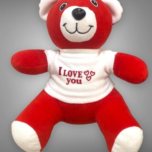 Uyku Arkadaşı Peluş Ayıcık 35 cm Kırmızı