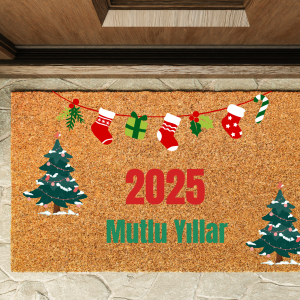 Kapı Önü Paspası Yeni Yıl 2025 Özel Tasarım Koko Model 182