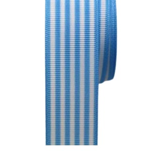 Tafta Çizgi Desen Kurdele 25 mm Mavi 2 Metre