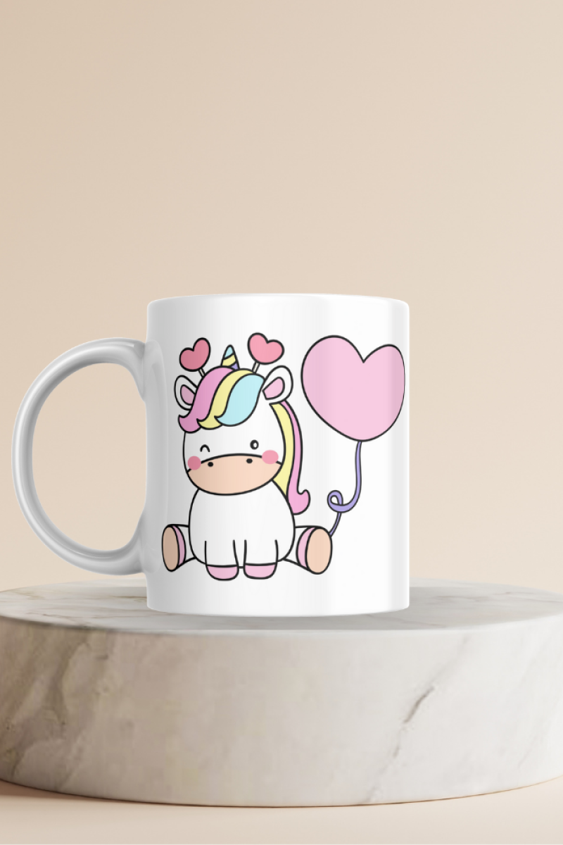 Unicorn Baskılı Hediyelik Seramik 350 Ml Kupa Bardak